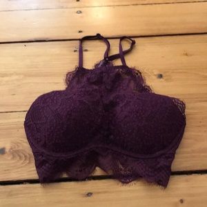 Halter lace bra